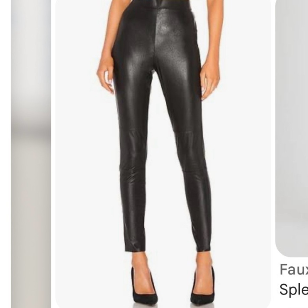 Splendid Downtown Faux Leather Black Legging